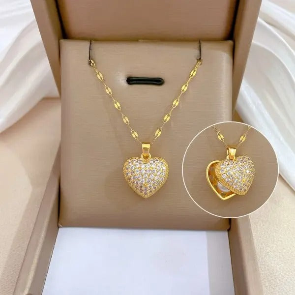 Premium Korean Design Set of 4 NeckLace Combo with Free Ring