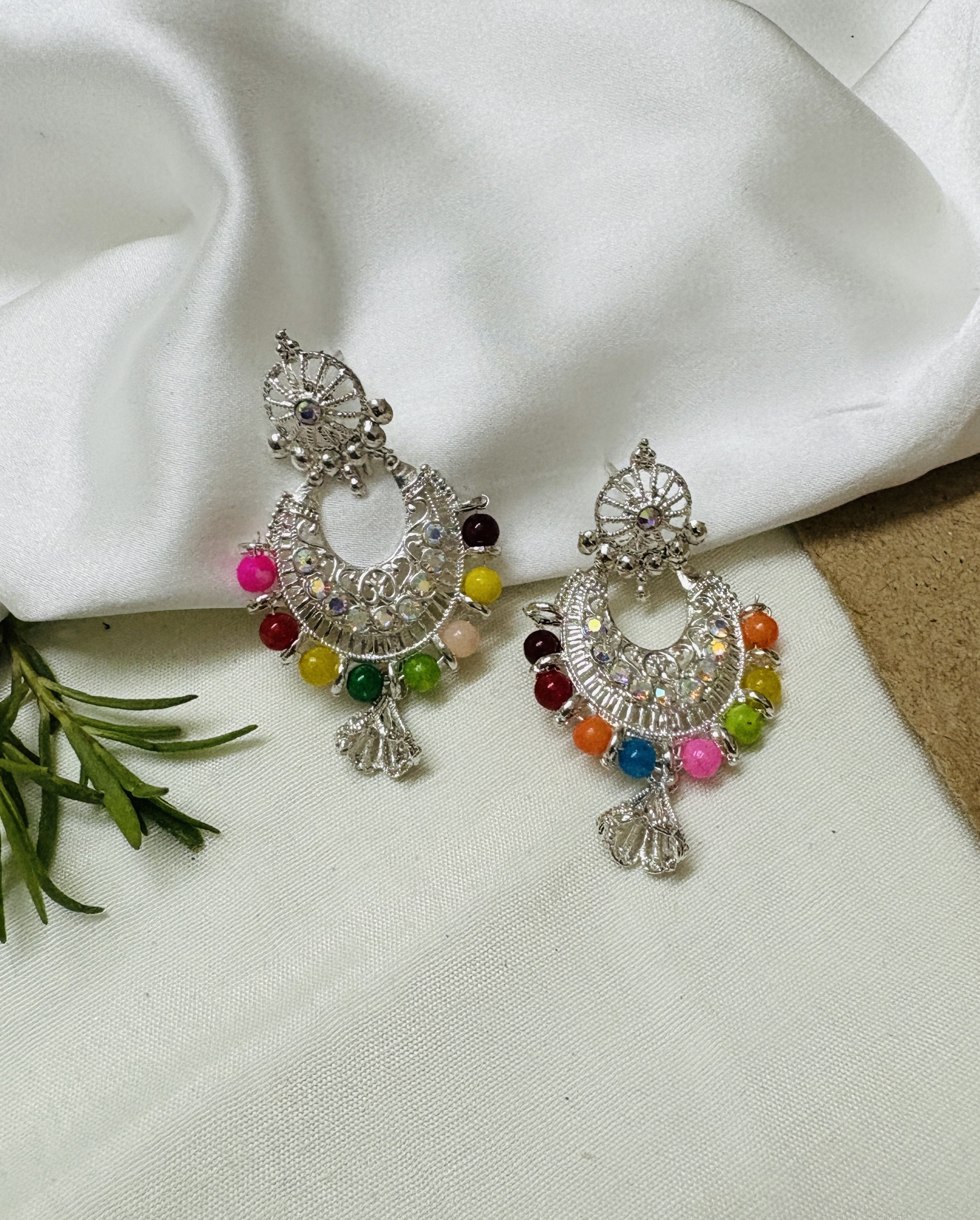 Premium Udaipuri Oxidized Set Of 12 Earrings Combo With Free Gift