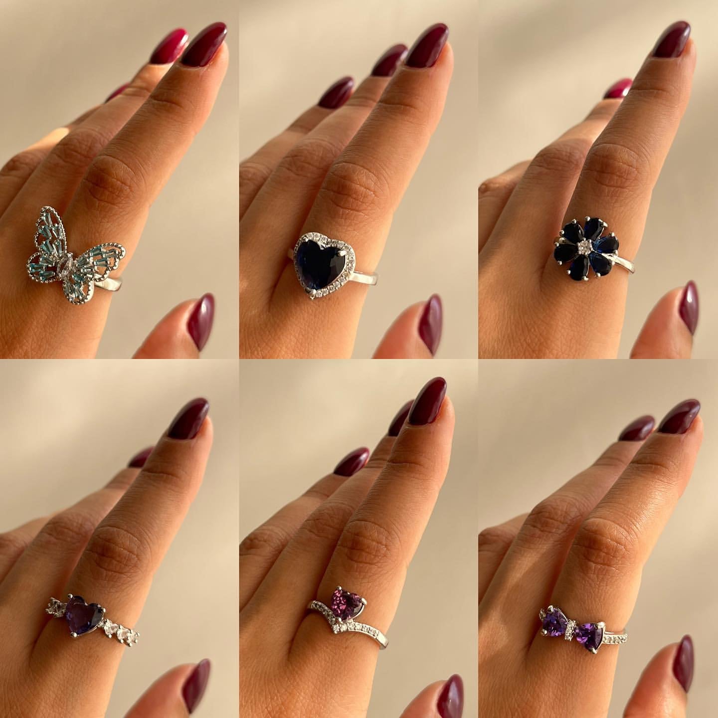 Premium Beautiful 12 Pcs Multi Combo Ring Set for All Occassions