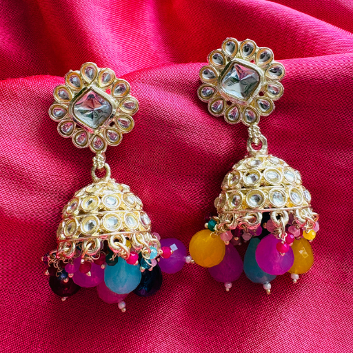 Premium Udaipur Oxidised Set Of 12 Jhumkas Combo With Free Gift