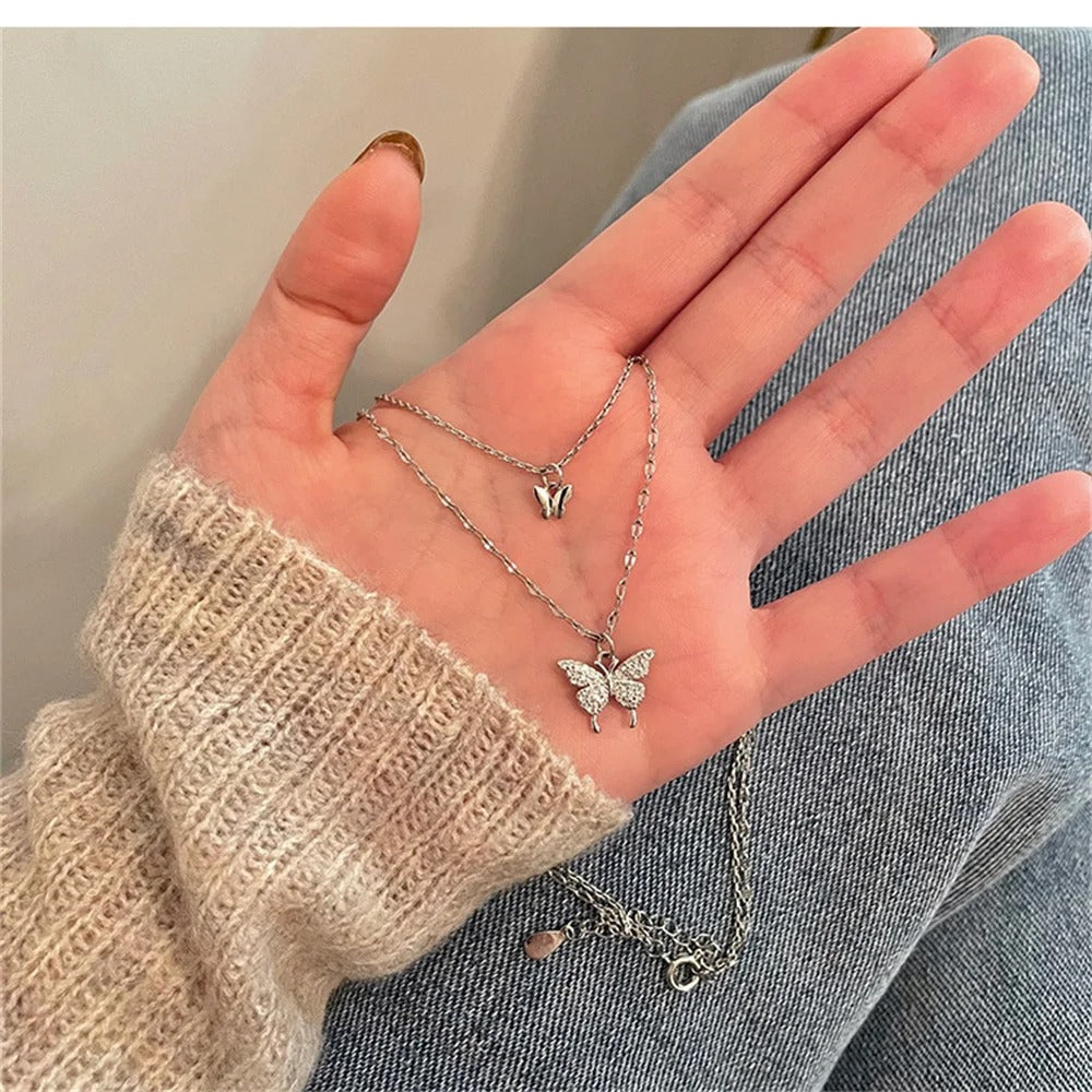 Premium Korean Design Set of 4 NeckLace Combo with Free Ring