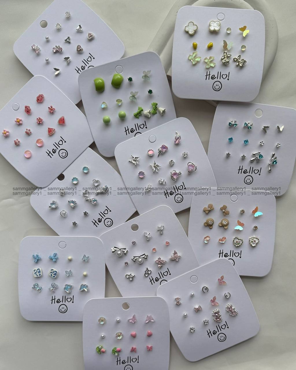 Set Of 24 Oxidized Designers Studs Earrings Pack of 4 ( 6 Pairs Each )