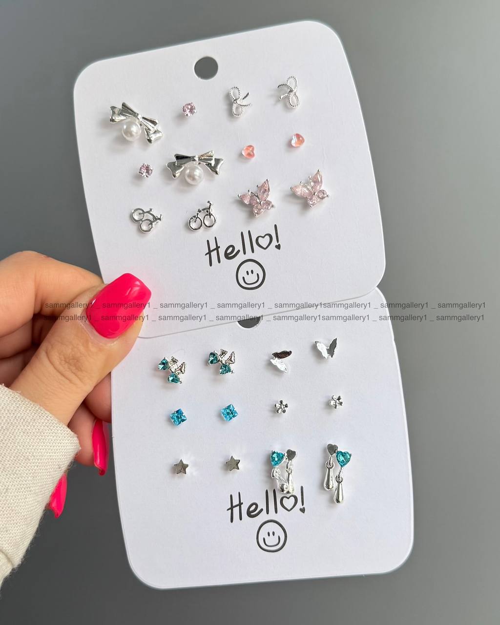 Set Of 24 Oxidized Designers Studs Earrings Pack of 4 ( 6 Pairs Each )
