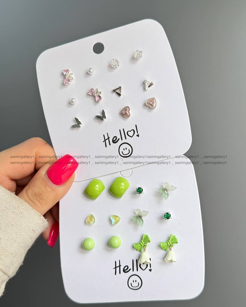 Set Of 24 Oxidized Designers Studs Earrings Pack of 4 ( 6 Pairs Each )